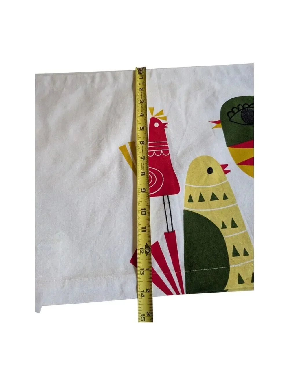 Crate & Barrel SET of 4 - Four Calling Birds Placemats Modern Embroidered Red